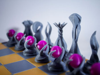 طرح سه بعدی کره مهره های شطرنج
