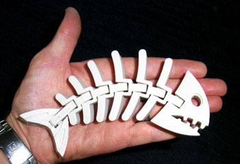 طرح سه بعدی ماهی اسکلتی