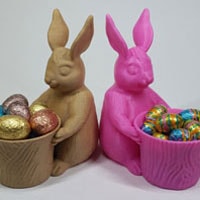 طرح سه بعدی شکلات خوری خرگوشی