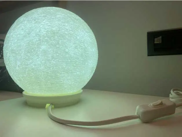 طرح لامپ ماه نورانی پرینتر سه بعدی