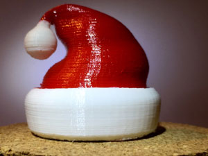 طرح سه بعدی کلاه کریسمس