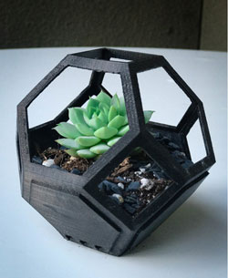 طرح سه بعدی گلدان