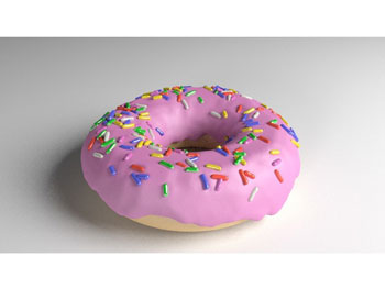 طرح سه بعدی دونات 