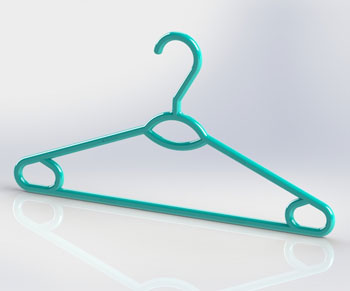 طرح سه بعدی چوب لباسی