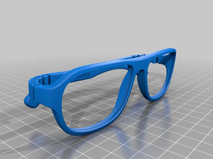 طرح سه بعدی عینک