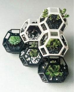 طرح سه بعدی گلدان