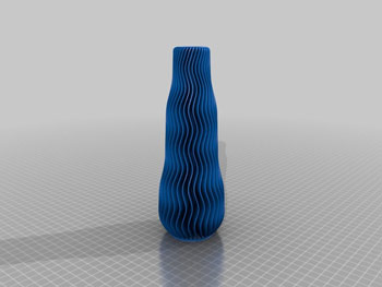 طرح سه بعدی گلدان موج دار