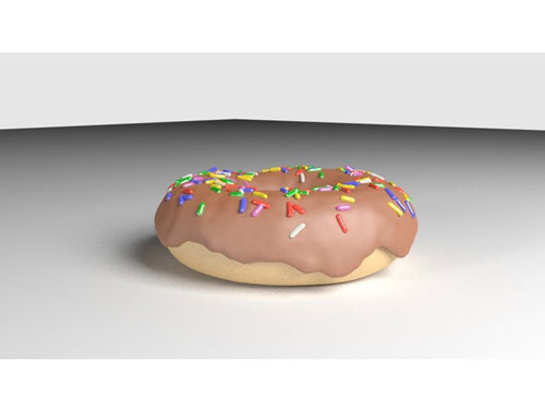 طرح سه بعدی دونات 