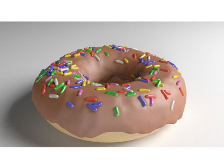 طرح سه بعدی دونات 