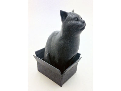 طرح سه بعدی گربه جعبه ای