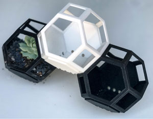 طرح سه بعدی گلدان