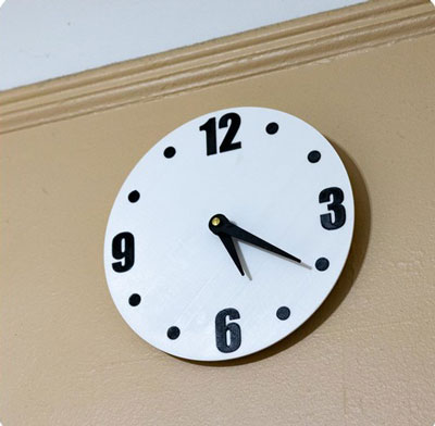 طرح سه بعدی ساعت