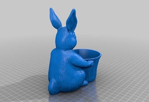 طرح سه بعدی شکلات خوری خرگوشی