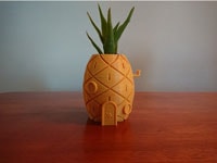 طرح سه بعدی گلدان آناناسی