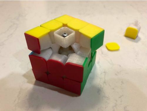 طرح سه بعدی روبیک رنگی