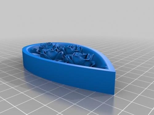 طرح سه بعدی جعبه جواهرات رز