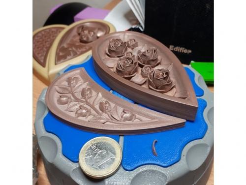 طرح سه بعدی جعبه جواهرات رز