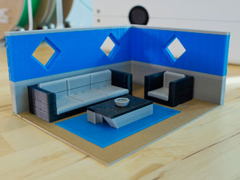 طرح سه بعدی اتاق 1