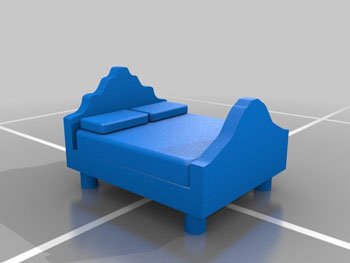 طرح سه بعدی تخت 1