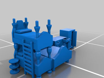 طرح سه بعدی تخت 2