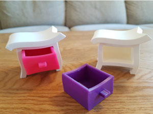 طرح سه بعدی دراور تک کشو